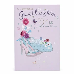 21st Birthday Card for Gorgeous Granddaughter front