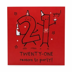21st Birthday Celebration Party Card front