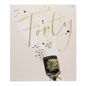 40th Birthday Fortys Champagne Celebration Card front