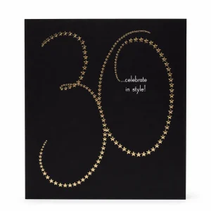30th Birthday Celebration Card with Star Design front