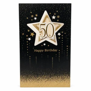 50th Birthday Star Celebration Card front