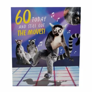60th Birthday Card - Still Got The Moves with Dancing Lemurs front