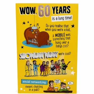 60th Birthday Humorous Nostalgia Greeting Card front