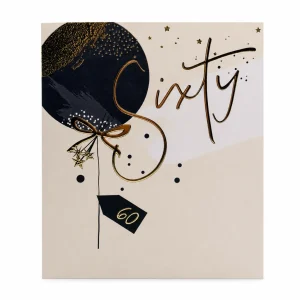 Sixty 60th Birthday Balloon Greeting Card front