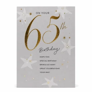 60th Birthday Card with Gold Foil Stars front