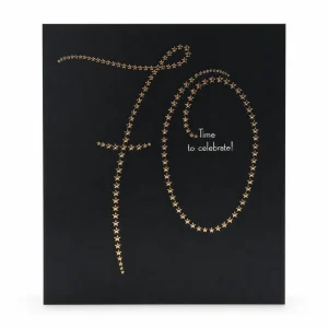 70th Birthday Celebration Card with Star Design front