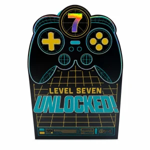Level Seven Unlocked Gaming Birthday Card front