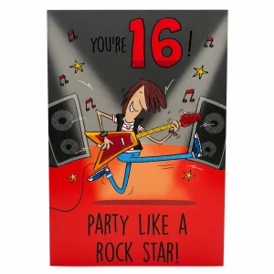 16th Birthday Rock Star Greeting Card front