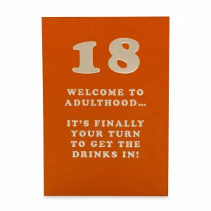 18th Birthday Card - Welcome to Adulthood front