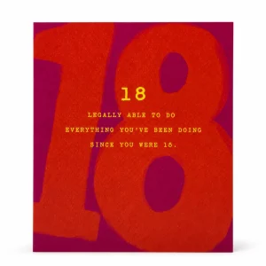 18th Birthday Card - Legally Able to Do Everything front